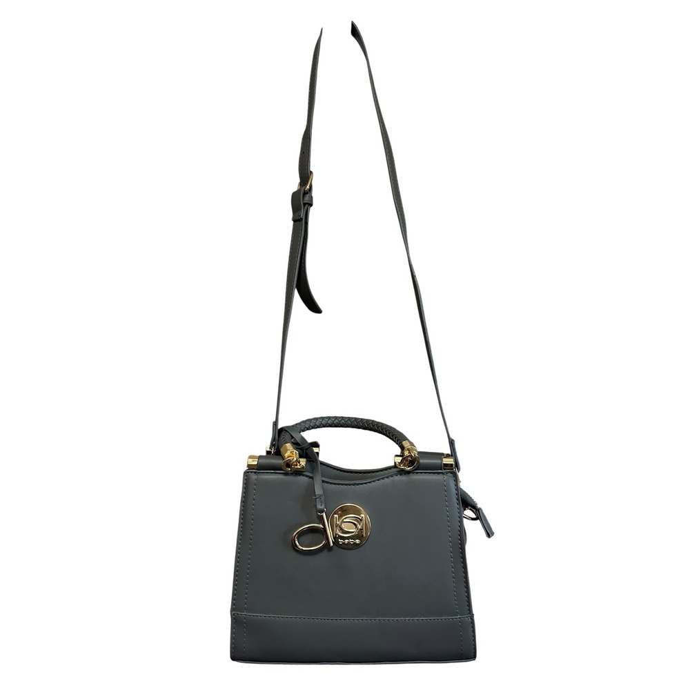 Bebe Los Angeles Gray‎ Satchel Top Handle Crossbody Bag Purse